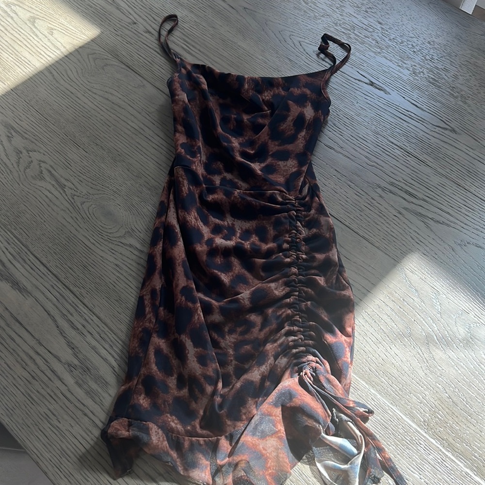 Pretty little thing size 2 leopard print dress worn once